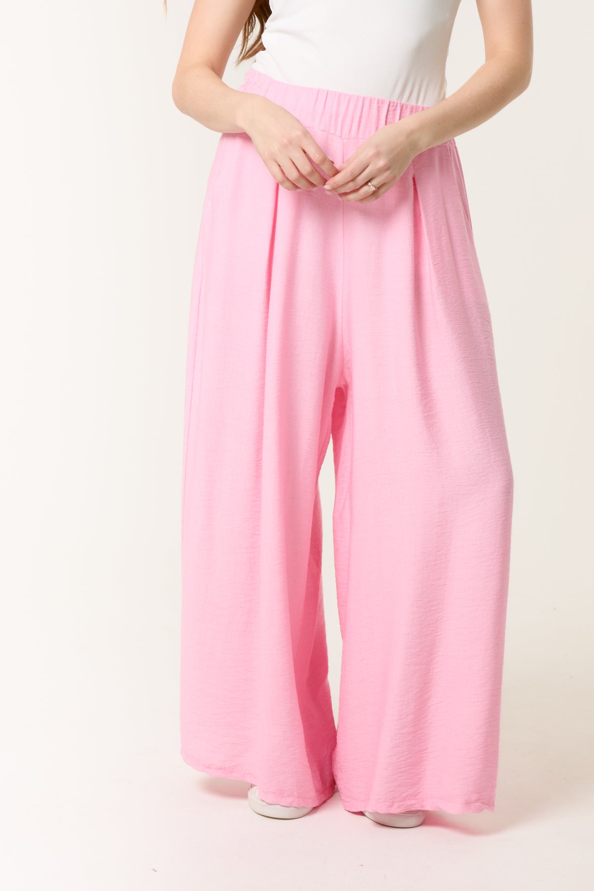 Wide Leg Pockets Palazzo Trousers