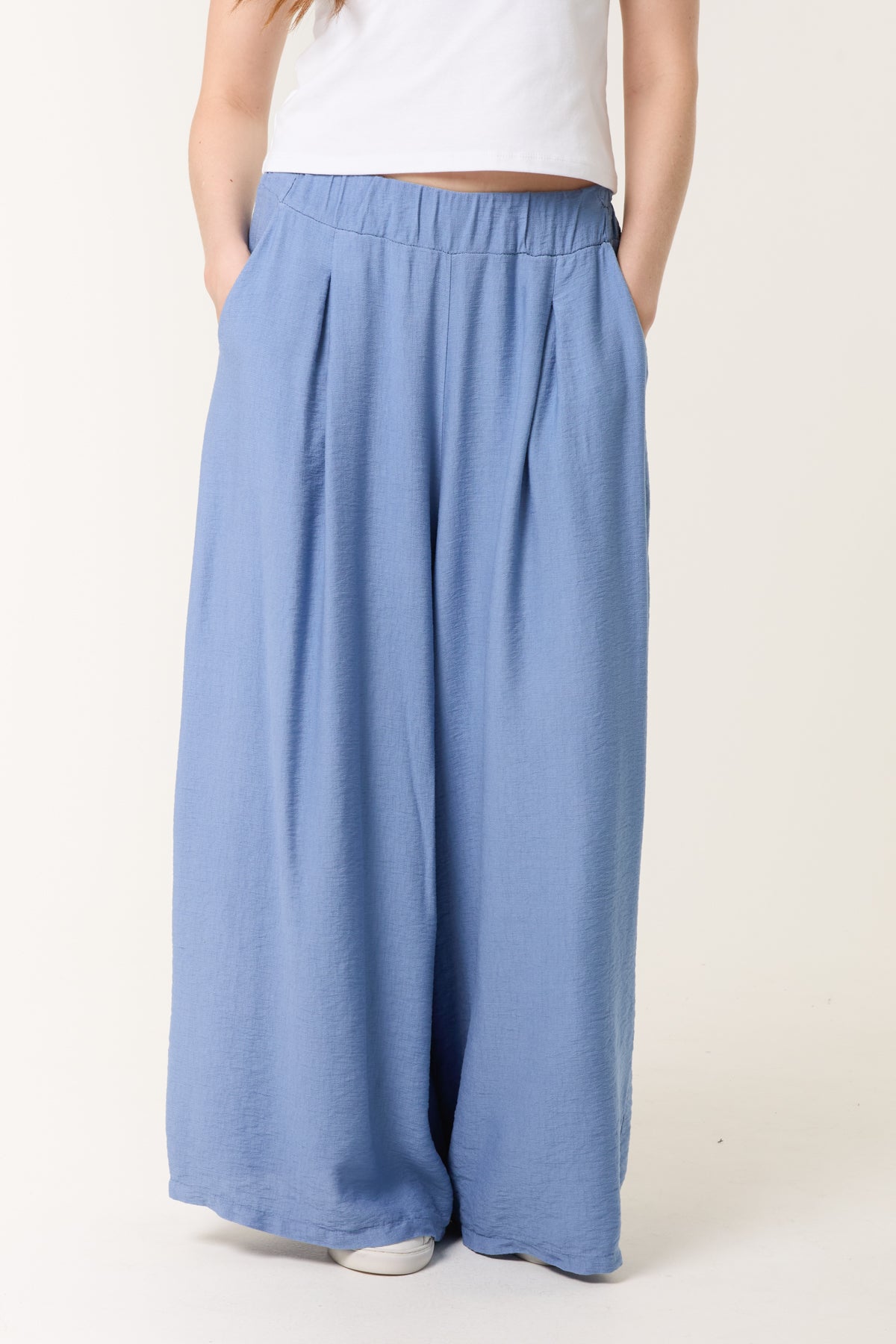 Wide Leg Pockets Palazzo Trousers