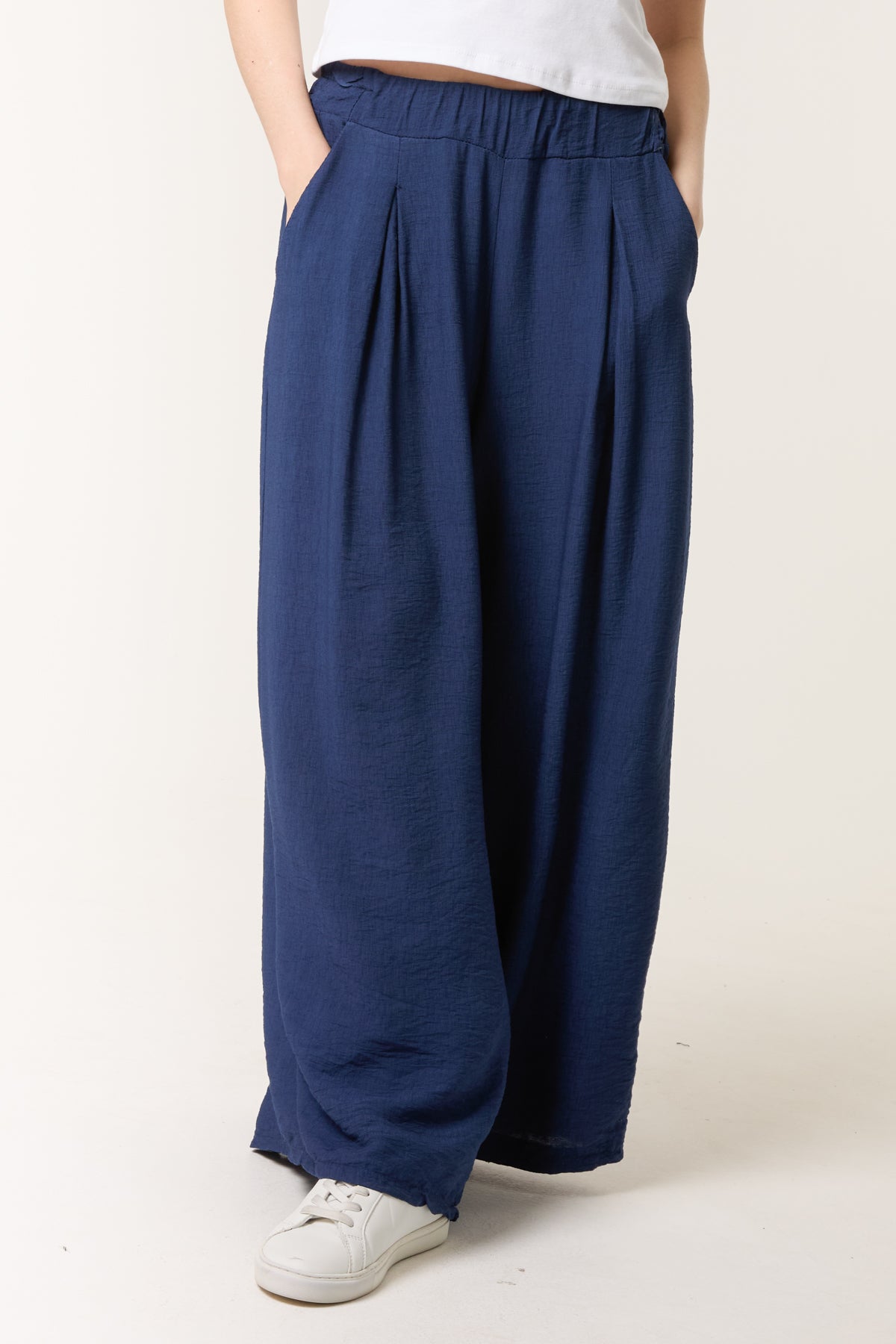 Wide Leg Pockets Palazzo Trousers