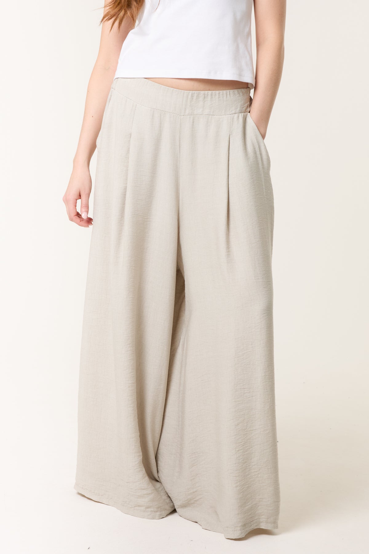 Wide Leg Pockets Palazzo Trousers