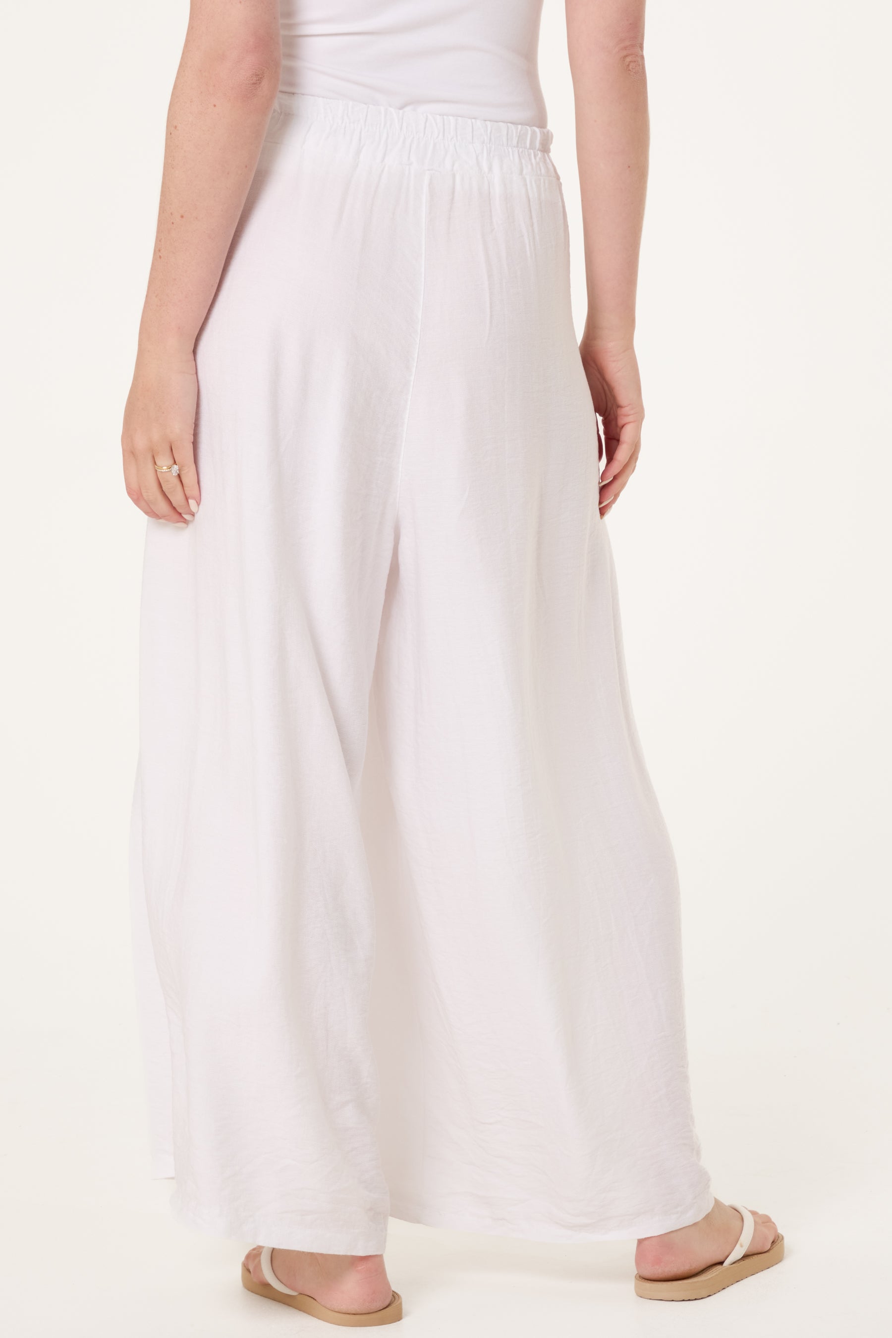 Wide Leg Pockets Palazzo Trousers