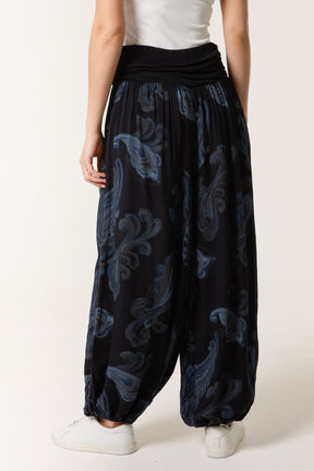 Waistband Paisley Harem Trousers