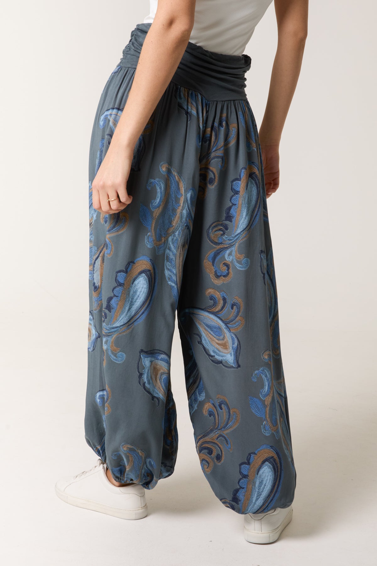 Waistband Paisley Harem Trousers