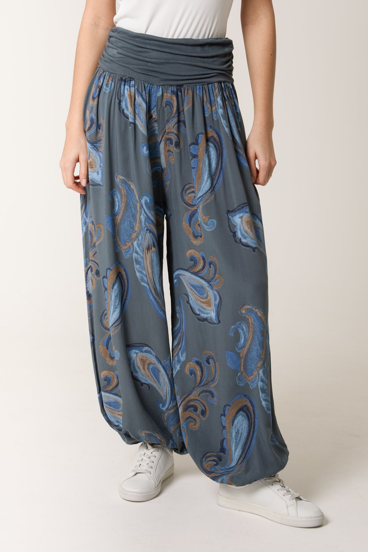 Waistband Paisley Harem Trousers