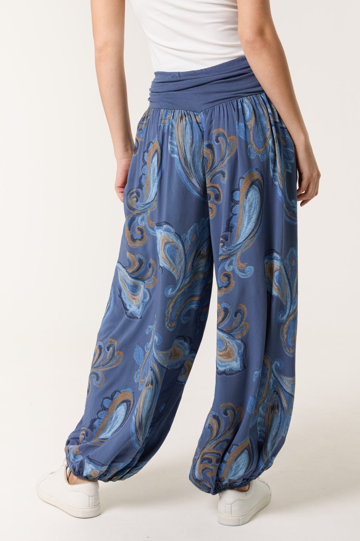 Waistband Paisley Harem Trousers