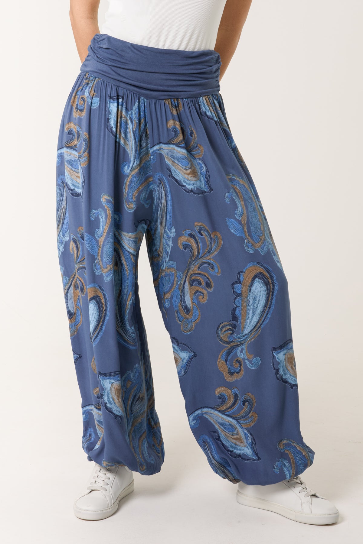 Waistband Paisley Harem Trousers