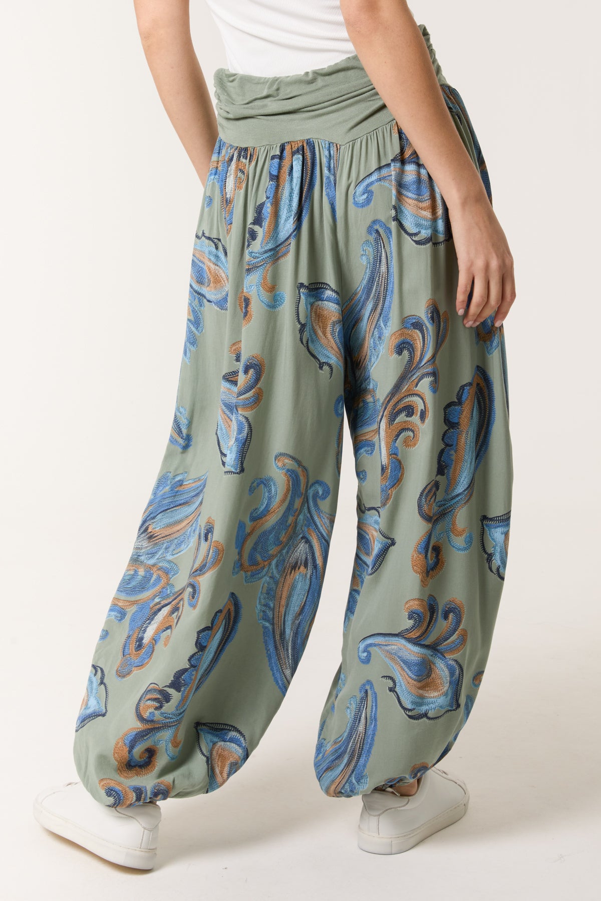 Waistband Paisley Harem Trousers