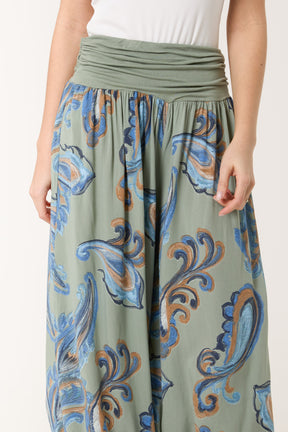 Waistband Paisley Harem Trousers