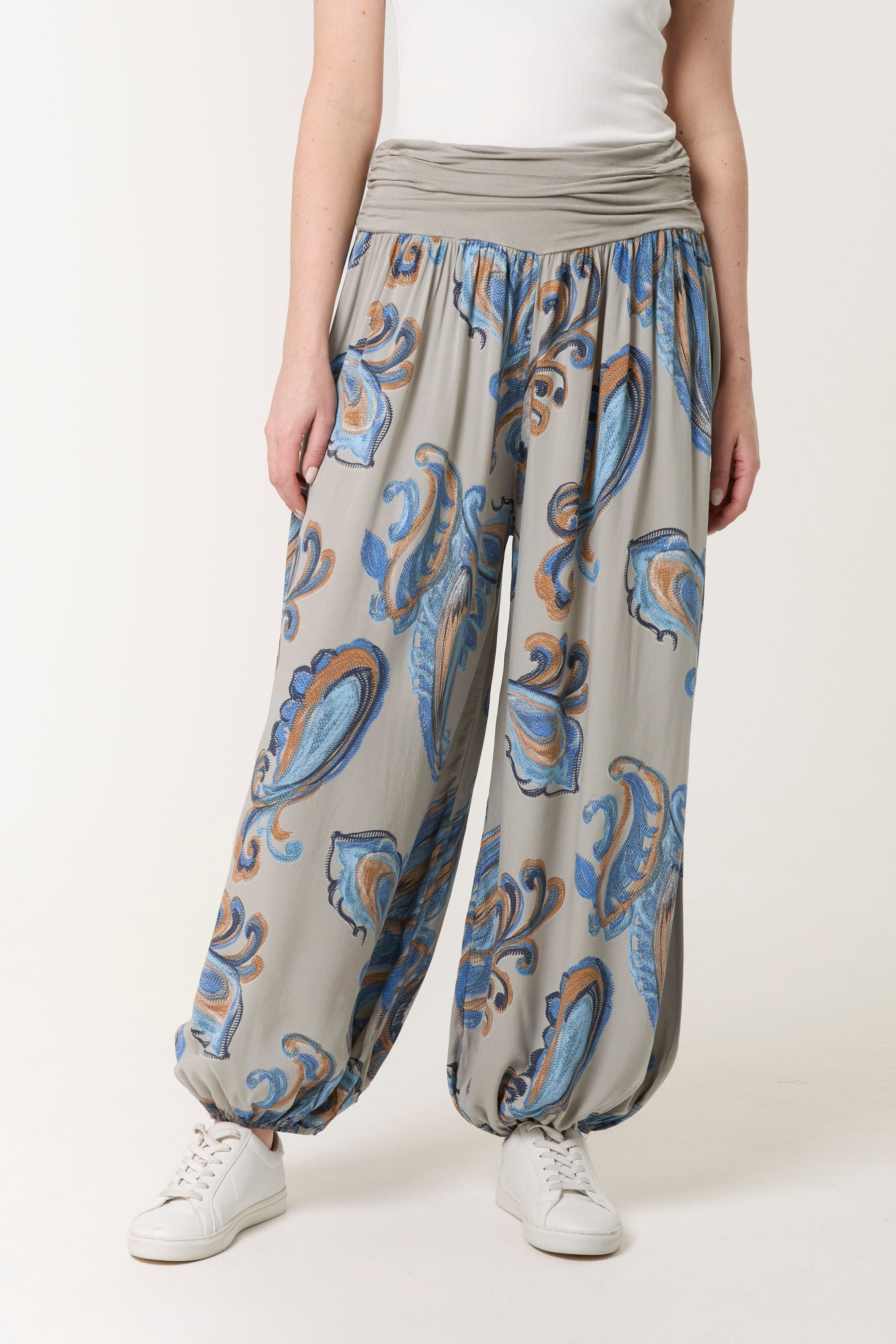 Waistband Paisley Harem Trousers