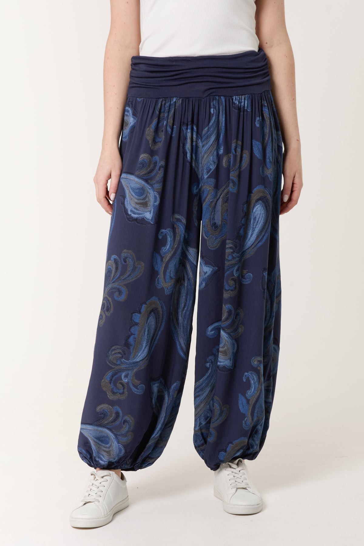 Waistband Paisley Harem Trousers