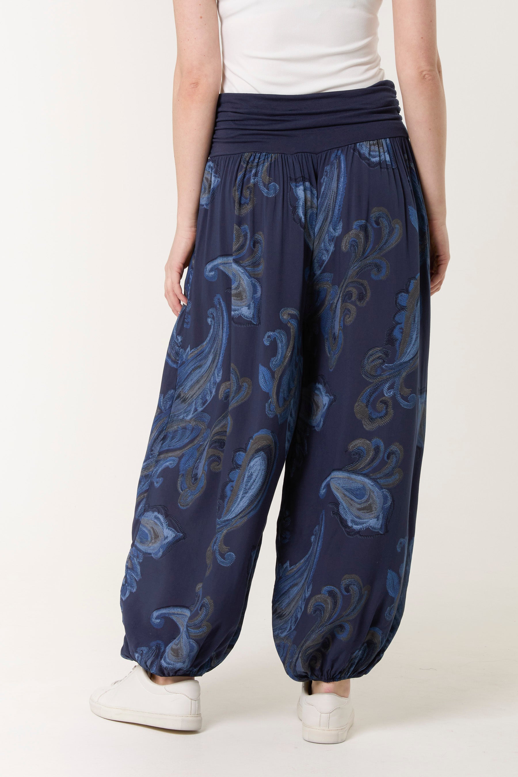 Waistband Paisley Harem Trousers