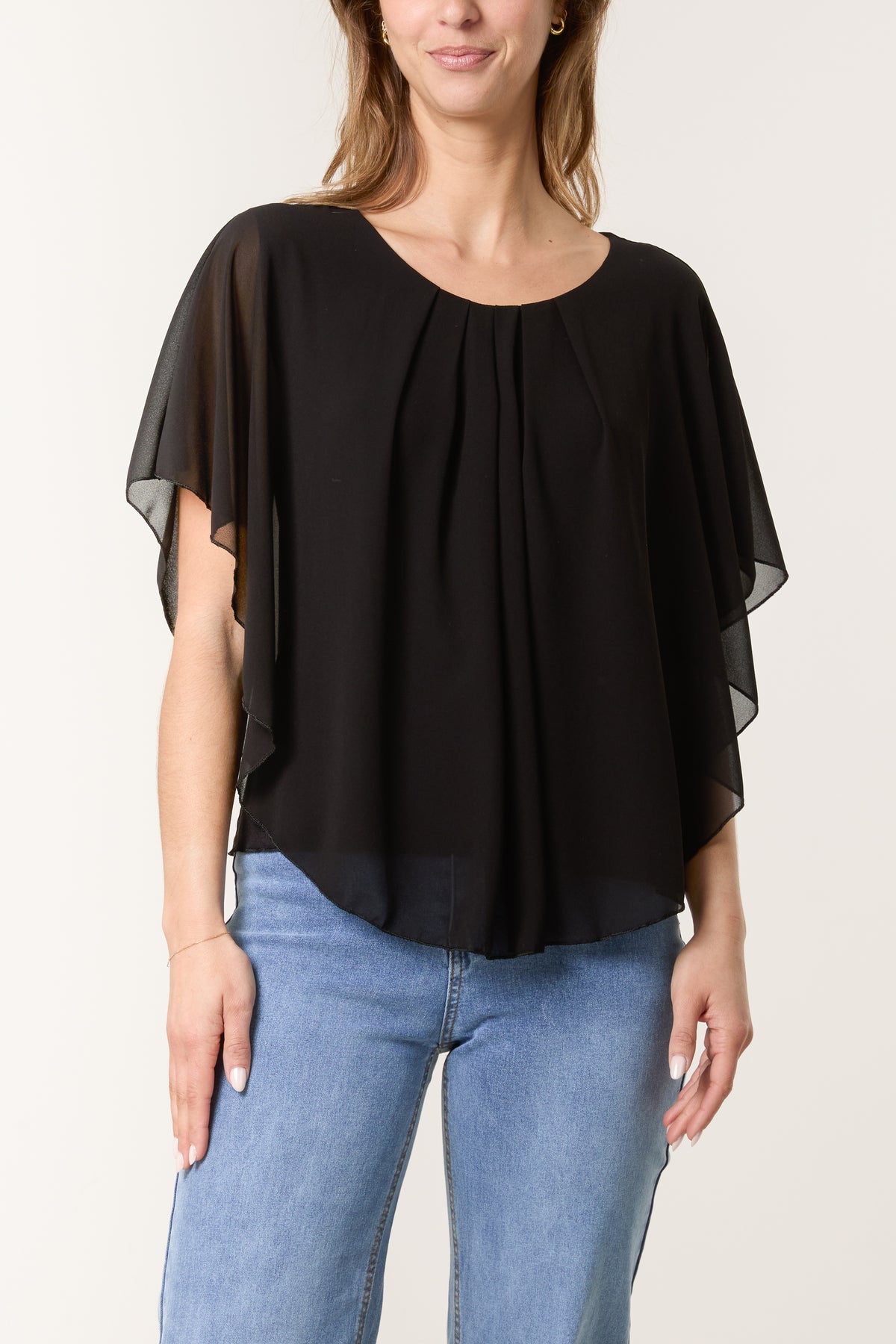 Chiffon Cape Blouse