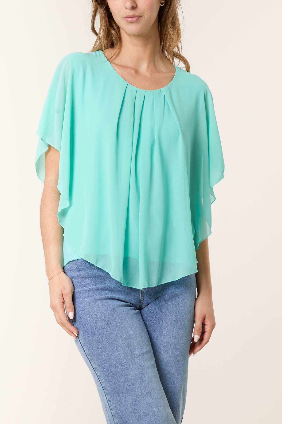 Chiffon Cape Blouse