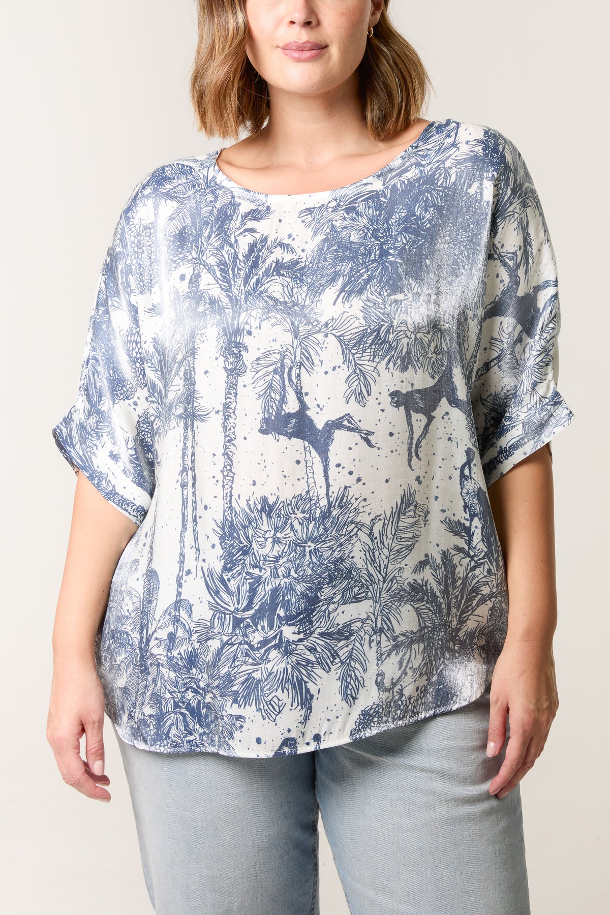 Shimmer Toile De Jouy Top