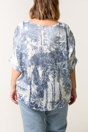 Shimmer Toile De Jouy Top