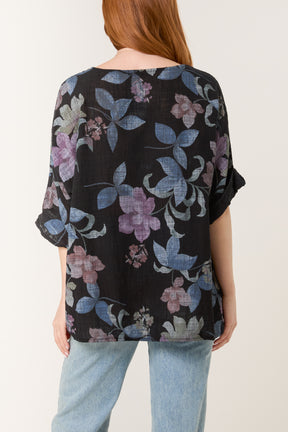 Multicolour Floral Pure Cotton Top