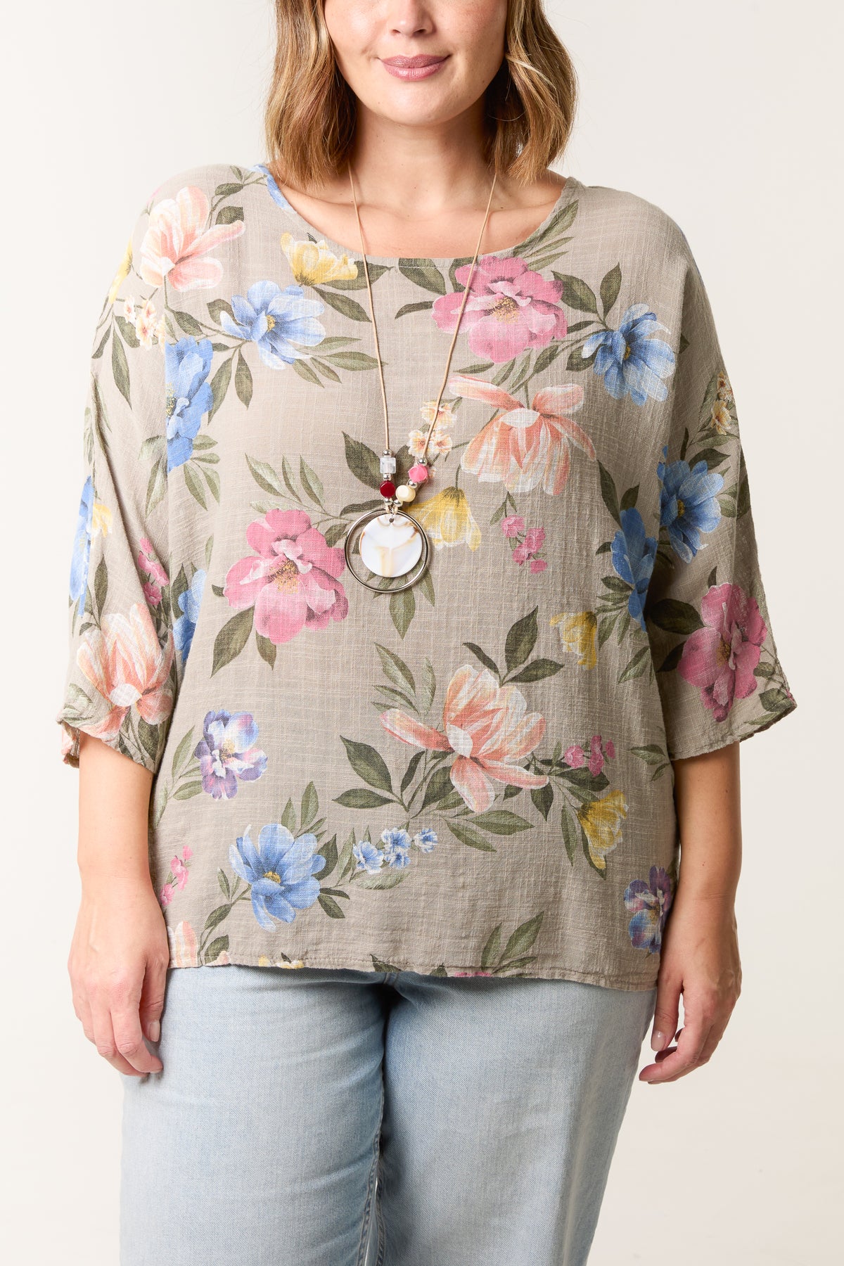 Multicolour Floral Pure Cotton Top