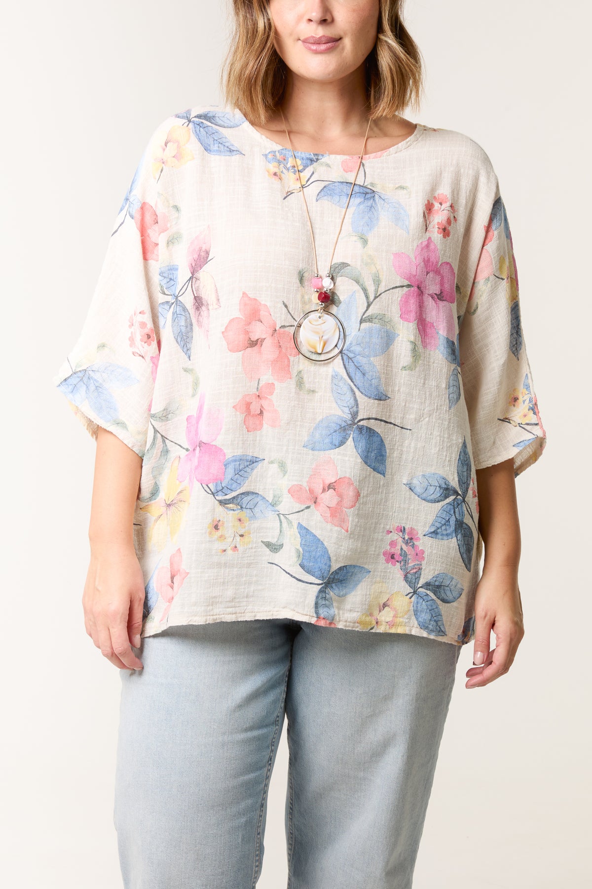 Multicolour Floral Pure Cotton Top