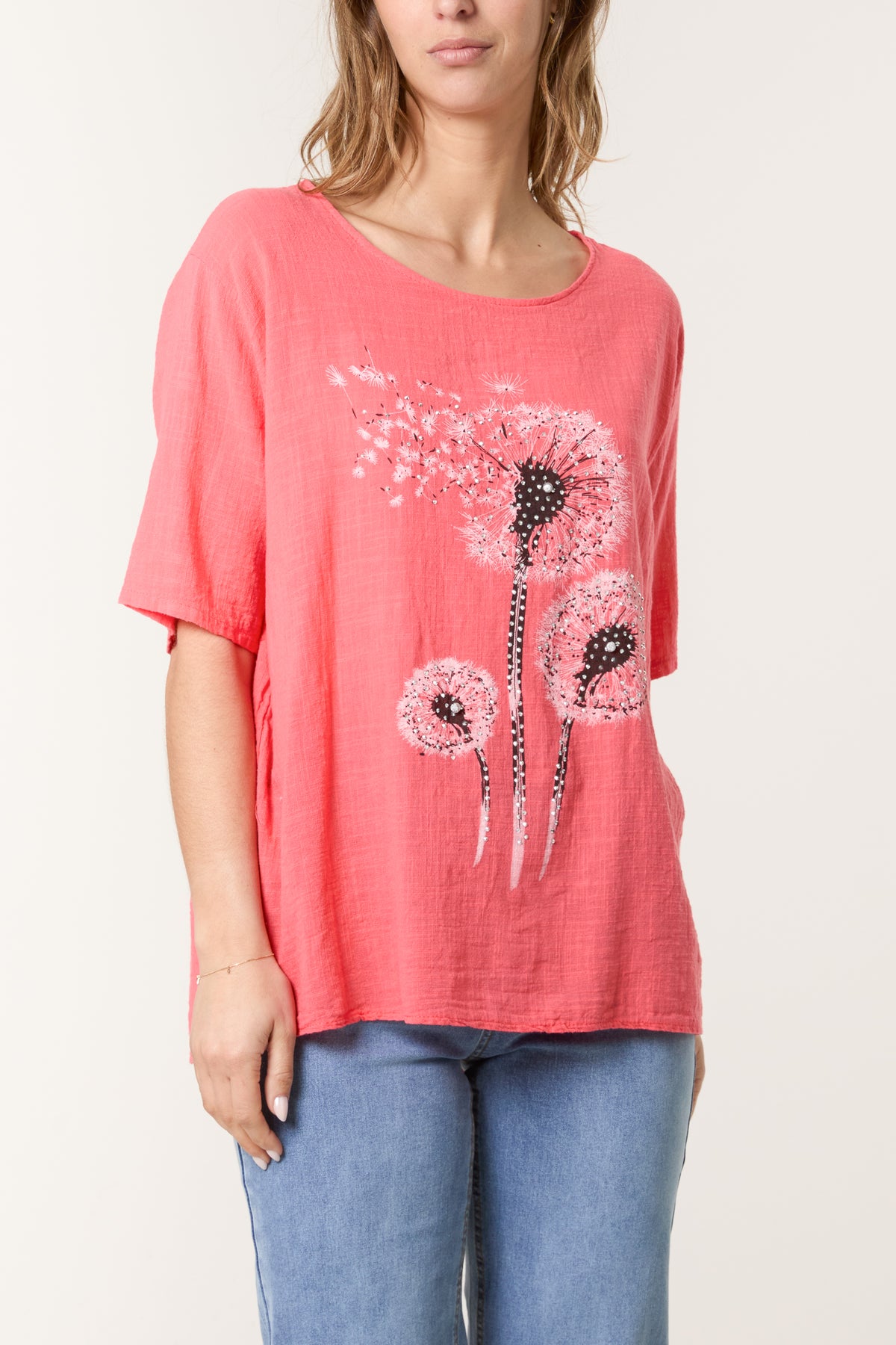 Diamante Dandelion Pure Cotton Top