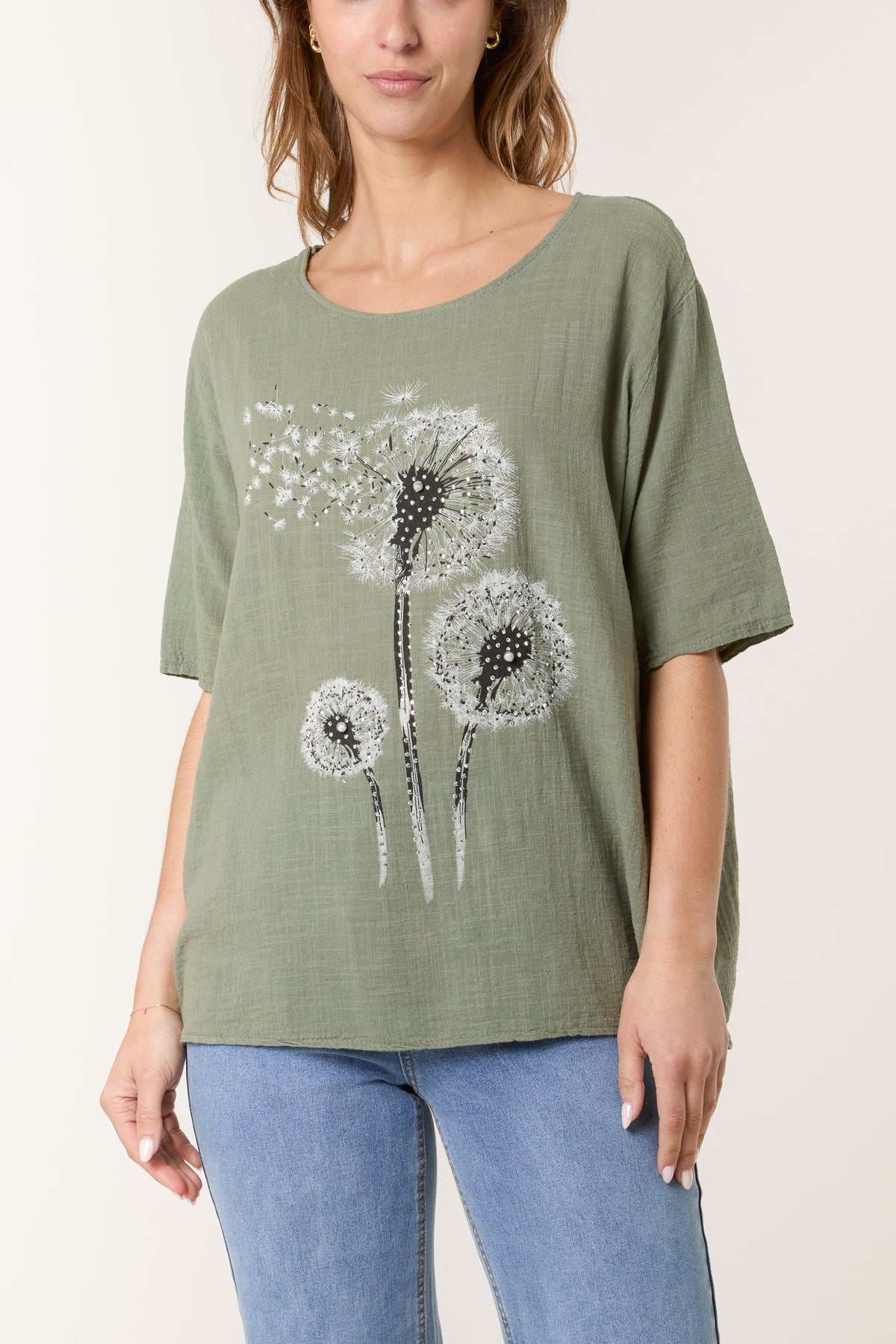 Diamante Dandelion Pure Cotton Top