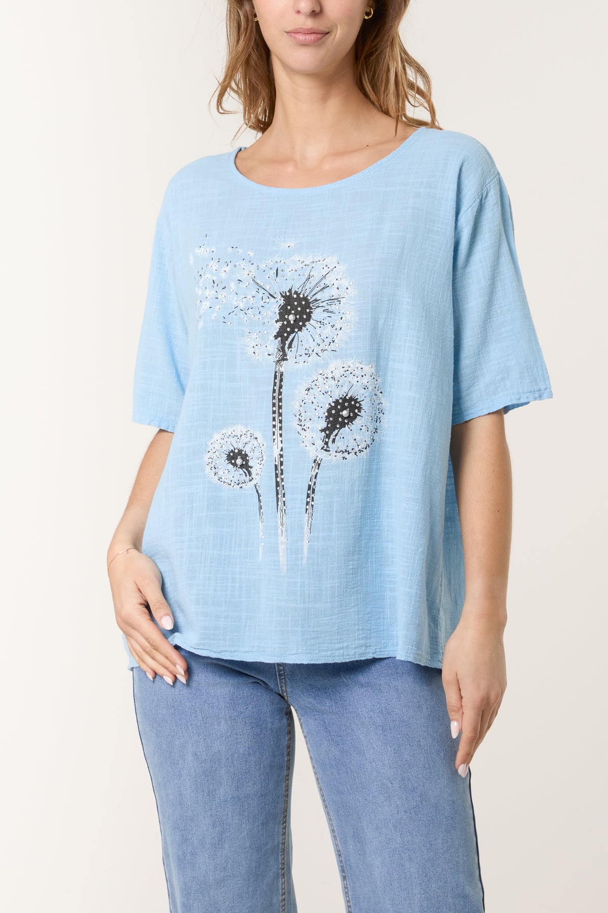 Diamante Dandelion Pure Cotton Top