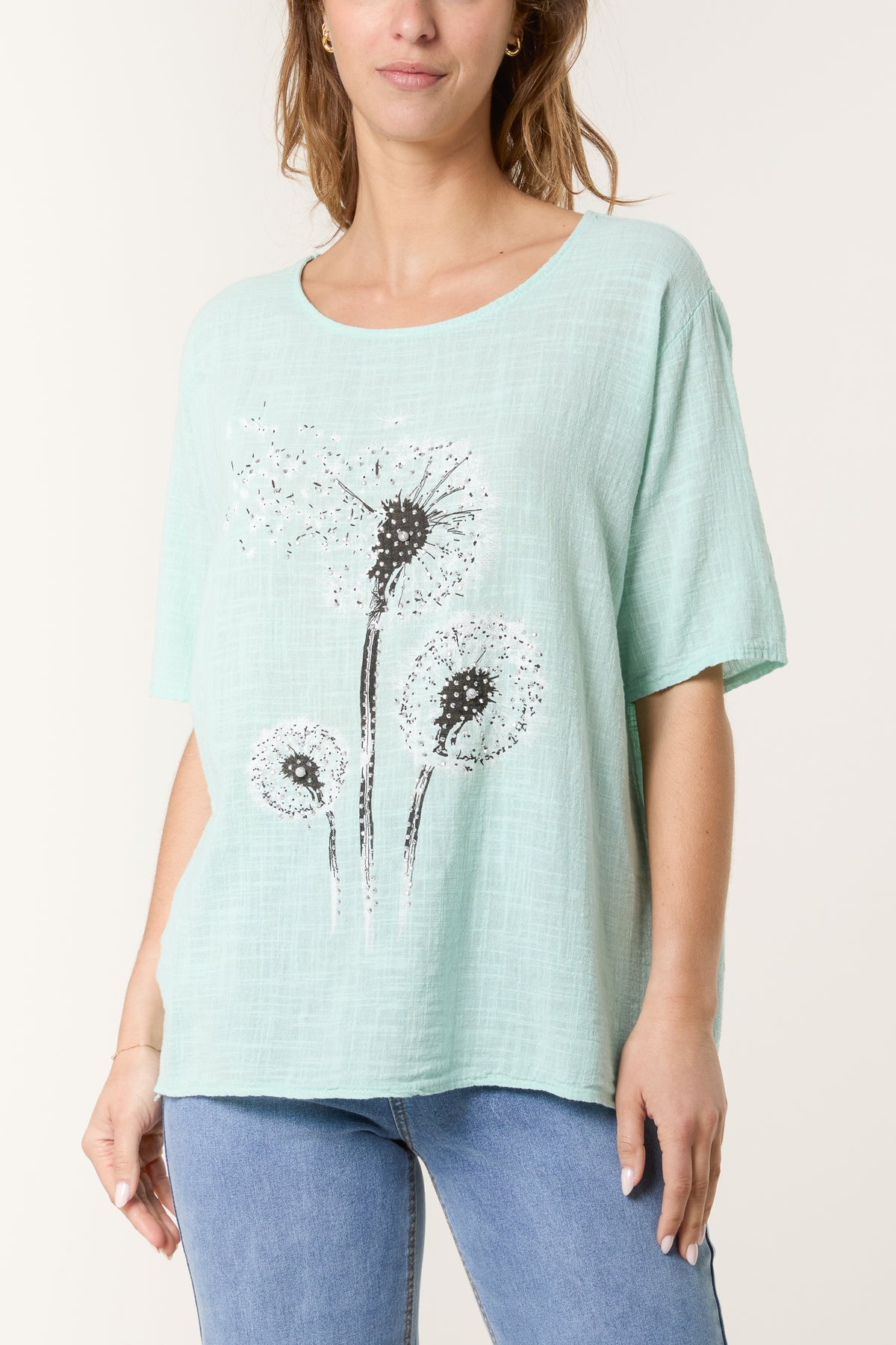 Diamante Dandelion Pure Cotton Top