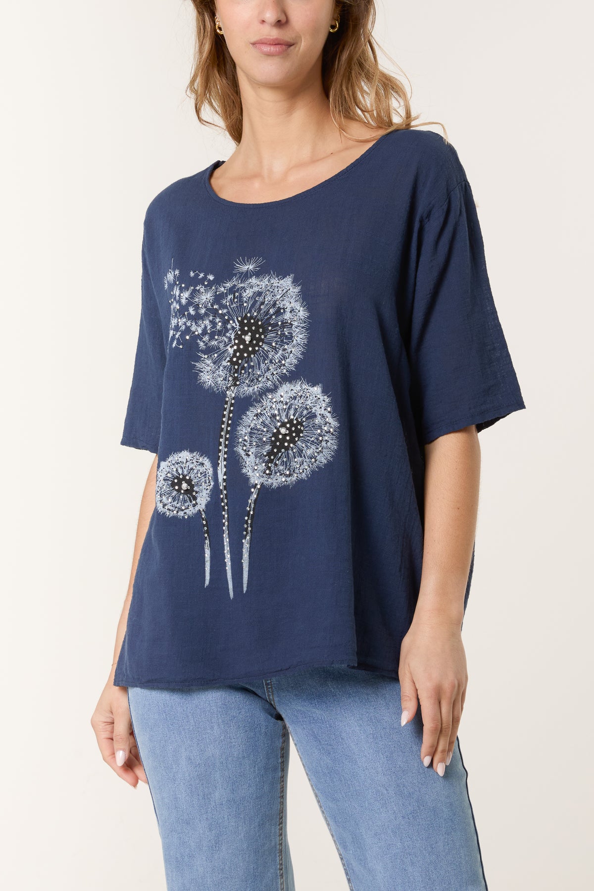 Diamante Dandelion Pure Cotton Top