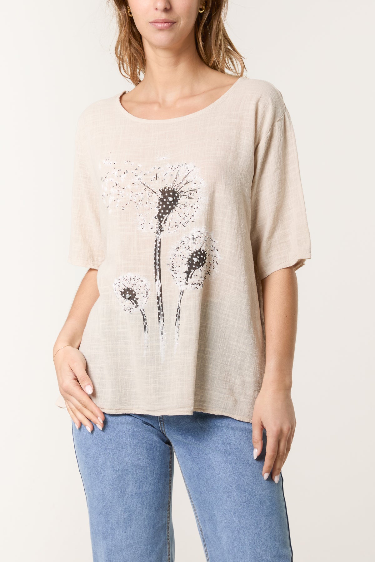 Diamante Dandelion Pure Cotton Top