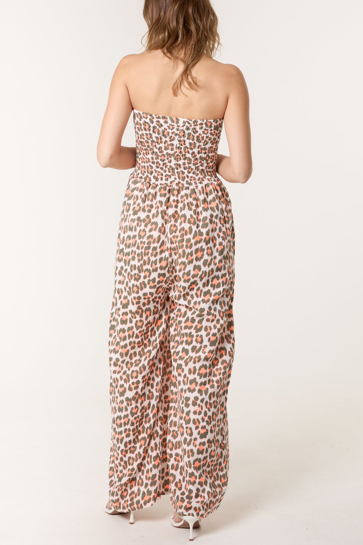 Bandeau Animal Cheesecloth Jumpsuit