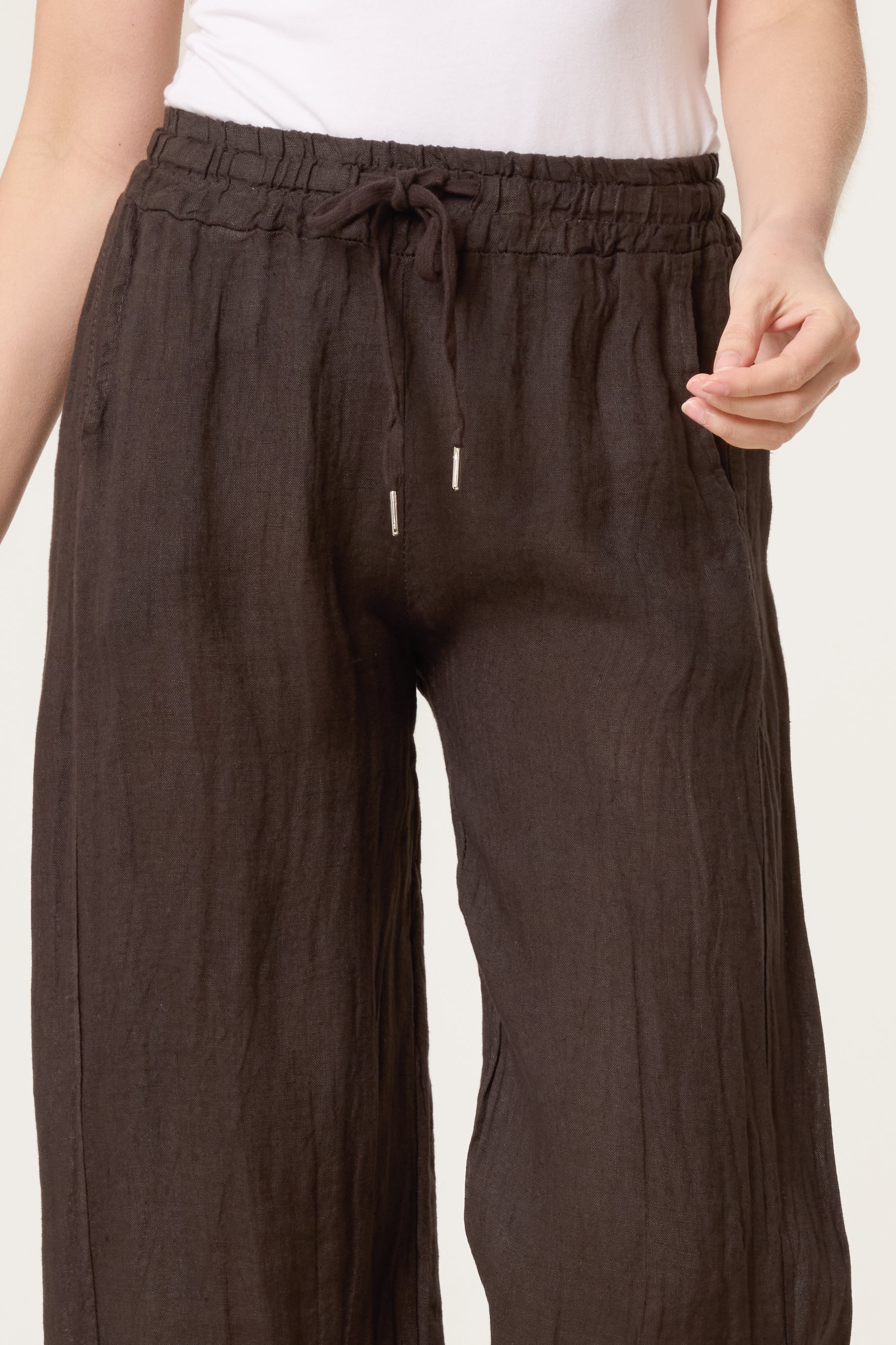 Pure Linen Wide Leg Trousers
