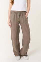 Pure Linen Wide Leg Trousers