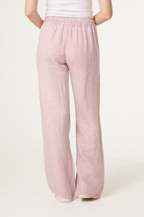 Pure Linen Wide Leg Trousers