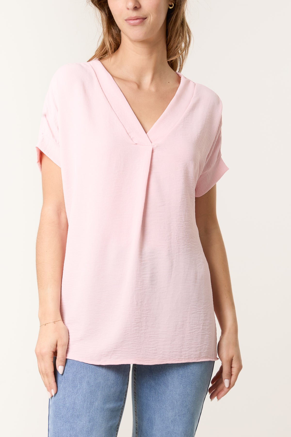 Floaty V-Neck Short Sleeve Top