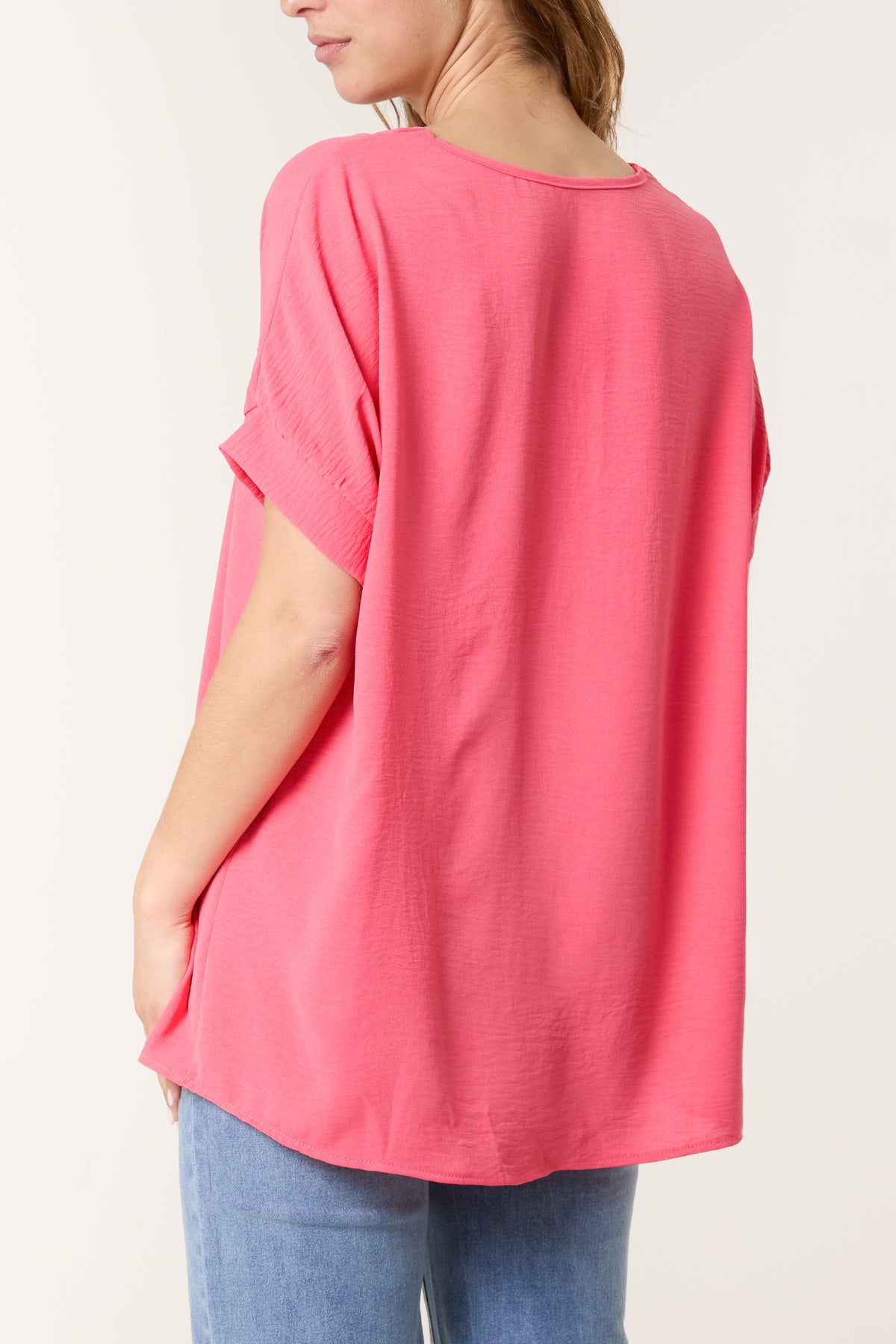 Floaty V-Neck Short Sleeve Top