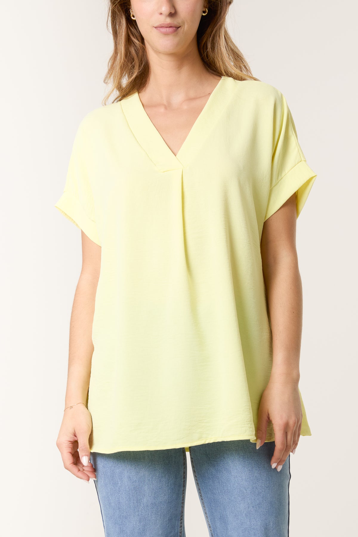 Floaty V-Neck Short Sleeve Top