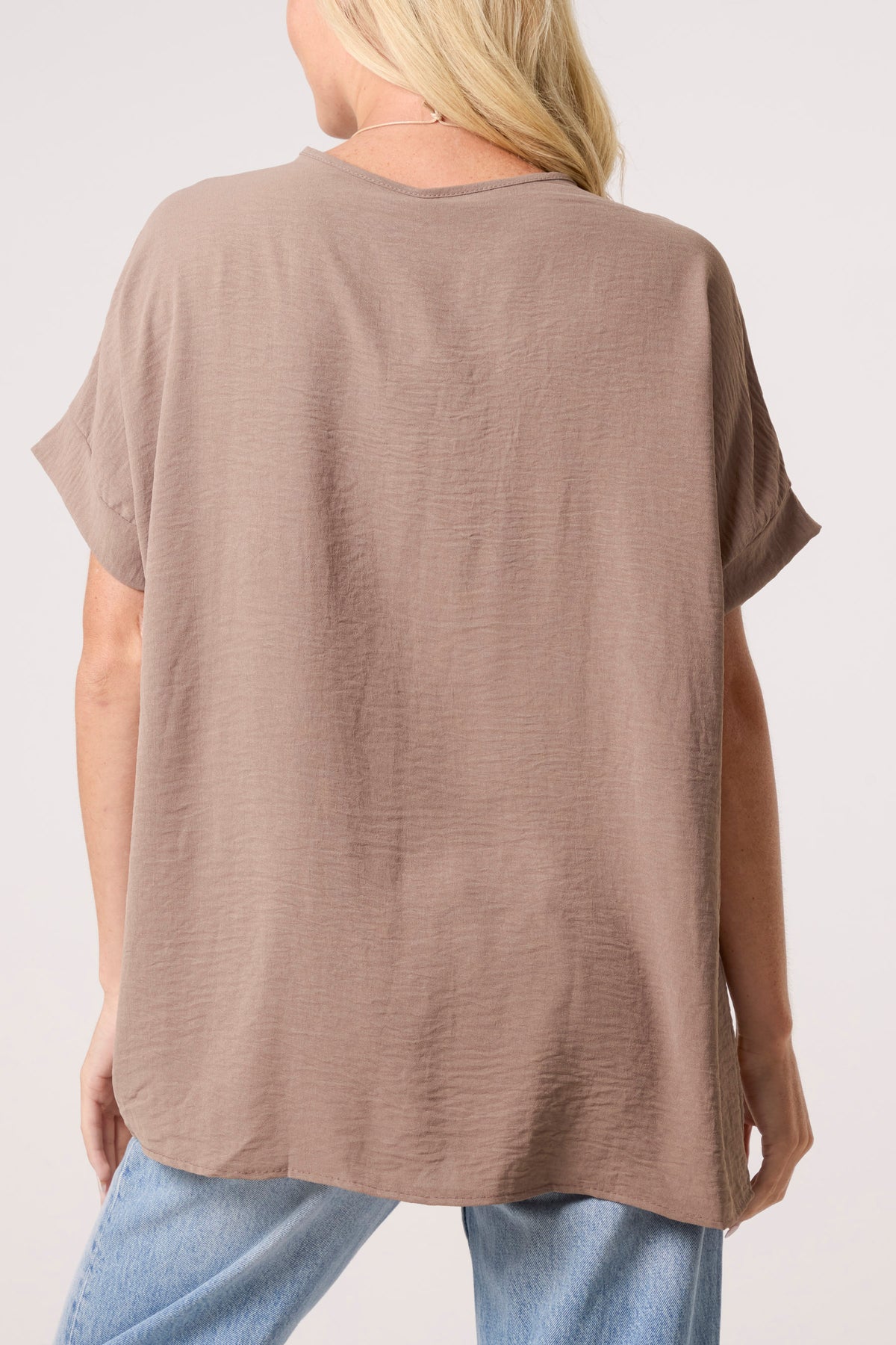 Floaty V-Neck Short Sleeve Top