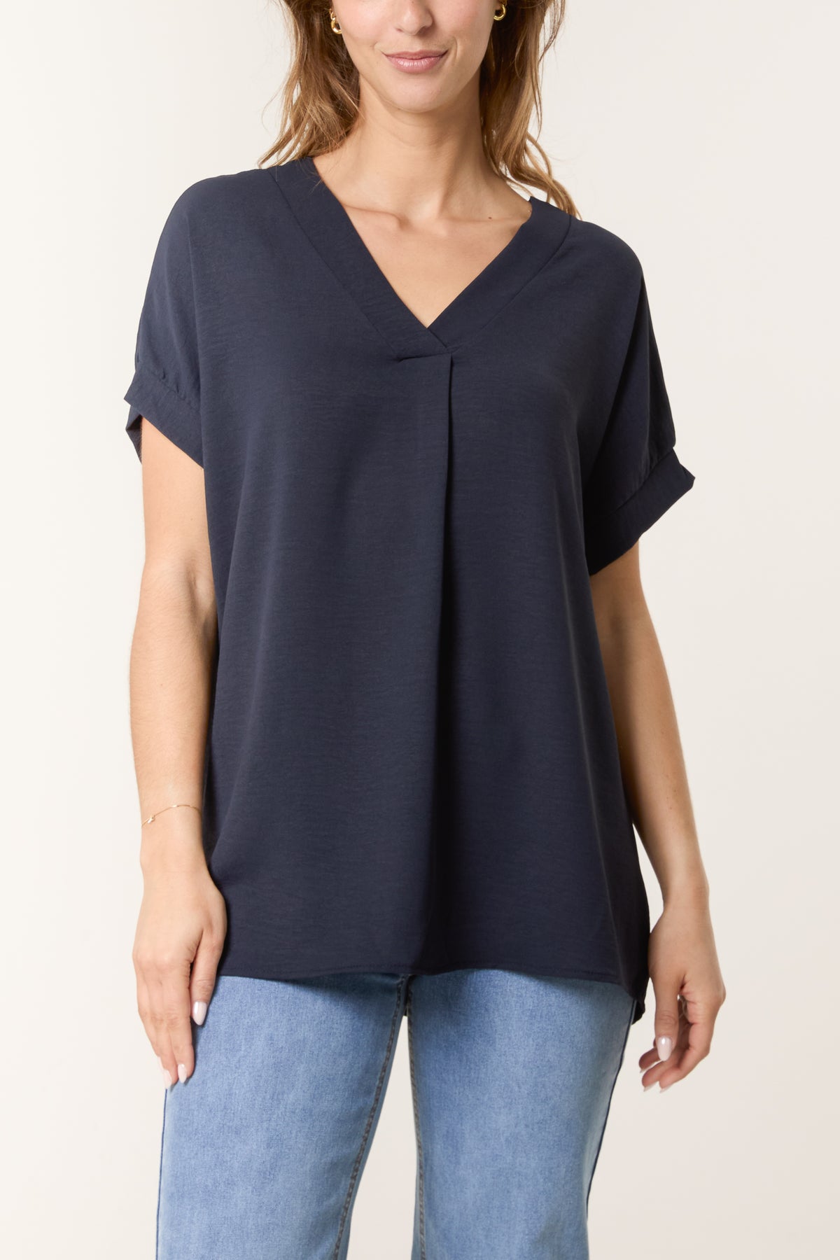 Floaty V-Neck Short Sleeve Top