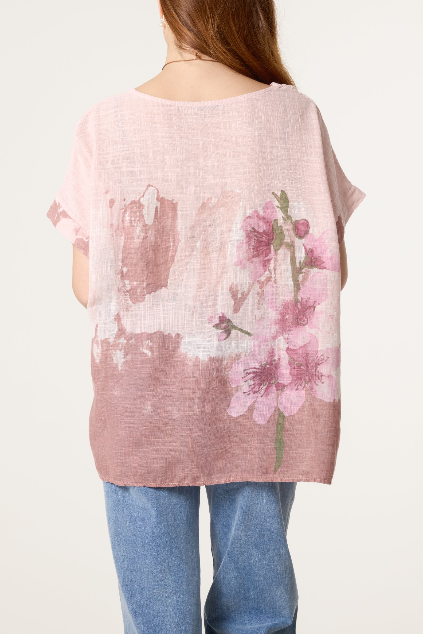 Necklace Flower Watercolour Cotton Top