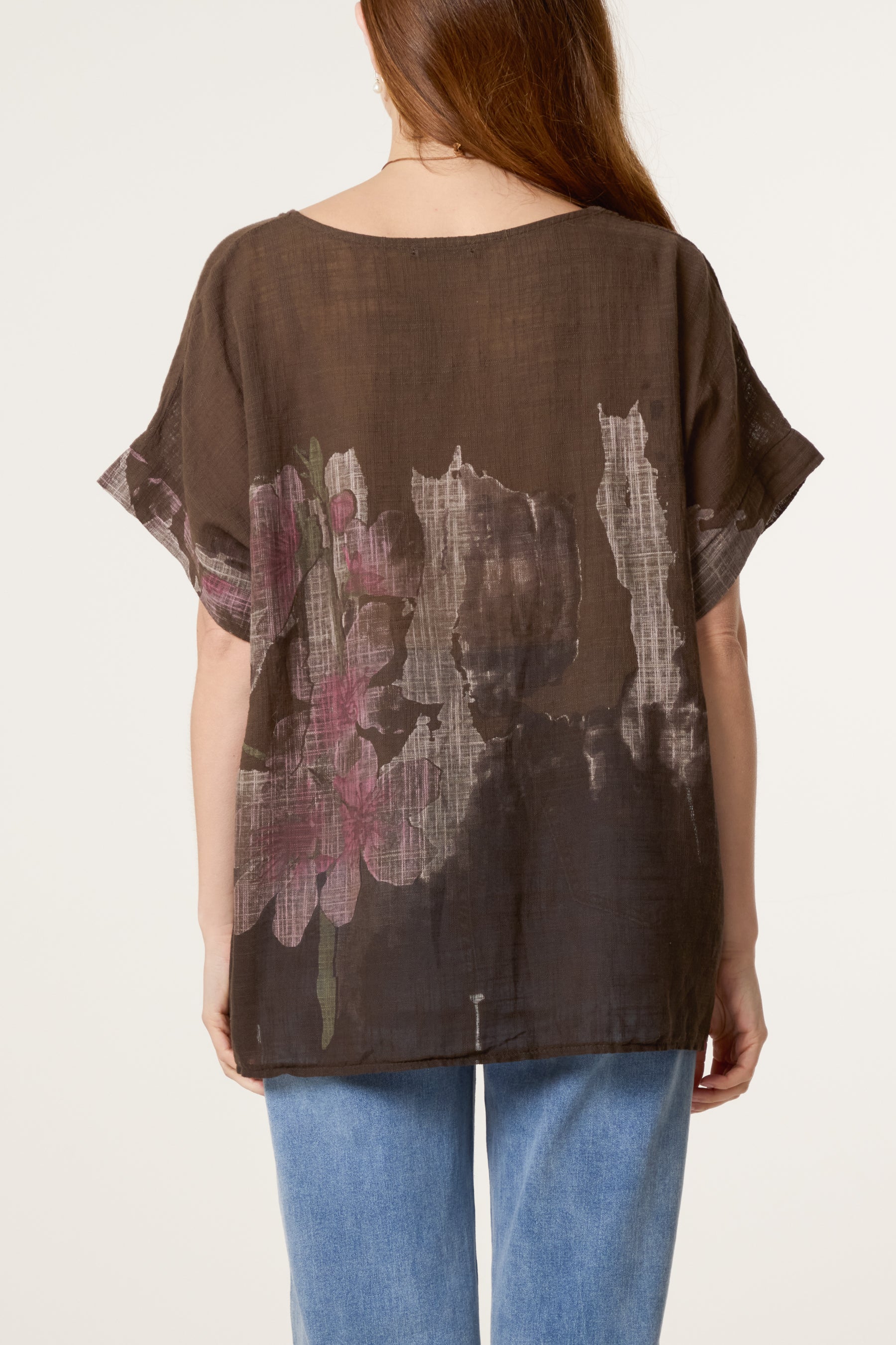 Necklace Flower Watercolour Cotton Top