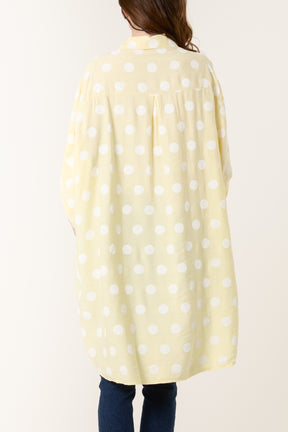 Polka Dot High Low Shirt
