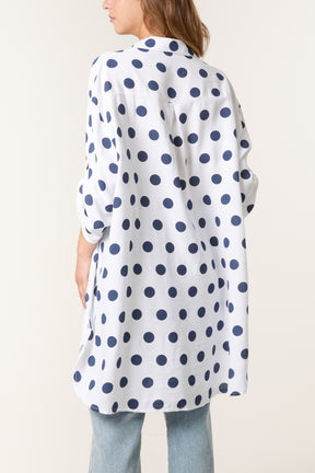 Polka Dot High Low Shirt