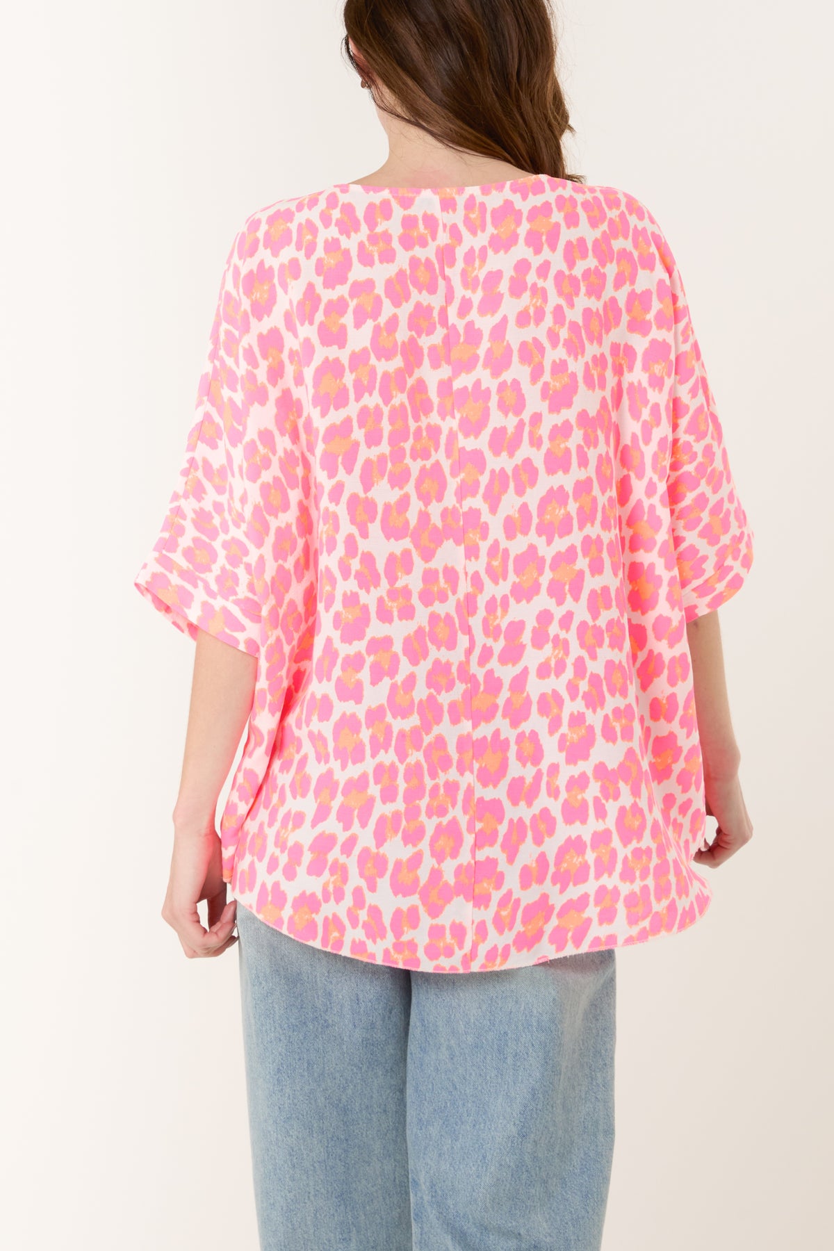 Leopard Print Short Sleeve Cotton Top