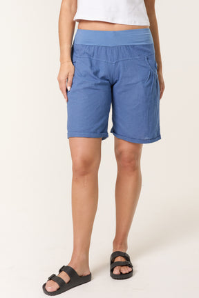 Linen Blend Bermuda Shorts