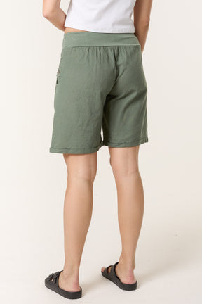 Linen Blend Bermuda Shorts