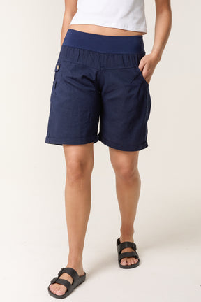 Linen Blend Bermuda Shorts