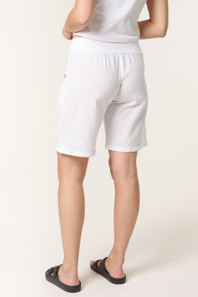 Linen Blend Bermuda Shorts