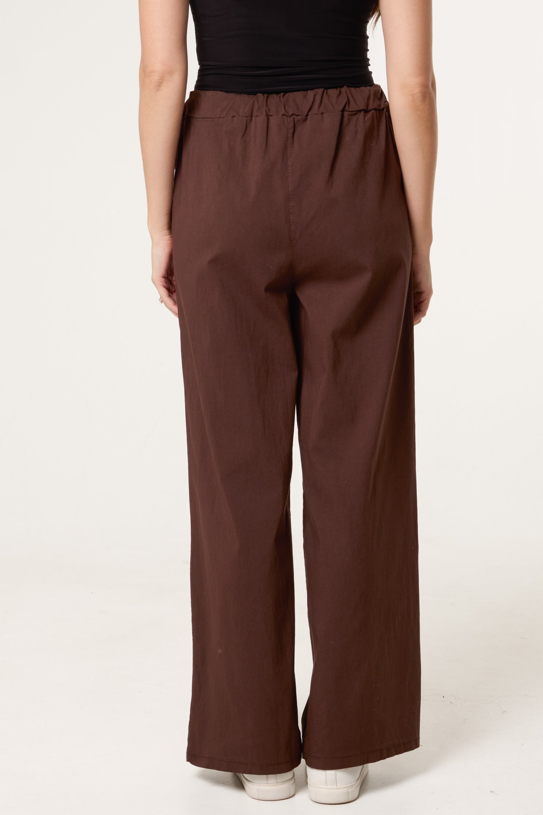 Magic Drawstring Wide Leg Trousers