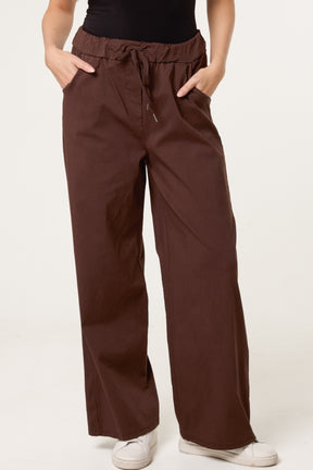 Magic Drawstring Wide Leg Trousers