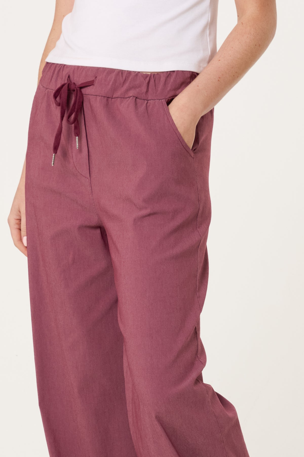 Magic Drawstring Wide Leg Trousers