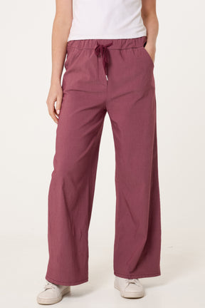 Magic Drawstring Wide Leg Trousers